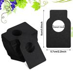 200 Reusable Wine Bottle Tags - Double-Sided Black