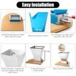 Manual Grain Mill with Adjustable Rollers and Wooden Base