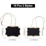 Mini Wooden Chalkboard Decanter Tags - 10 Pack