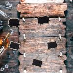 Mini Wooden Chalkboard Decanter Tags - 10 Pack