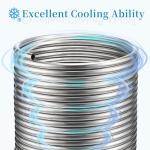 25 Ft Stainless Steel Wort Chiller for Brewing