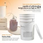 6.5 Gallon Food-Grade Fermenting Bucket with Lid