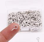 300PCS Mini Metal Hoop Screw Eye Pins