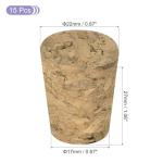 Tapered Cork Stoppers for Wine and Beer - 15 Pack