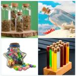 Tapered Cork Stoppers for Wine and Beer - 15 Pack