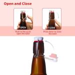 12oz Amber Glass Swing Top Bottles - 10 Pack
