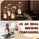 12 Pack 4 oz Amber Swing Top Glass Bottles