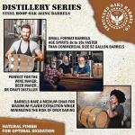 5 Gallon Charred Oak Barrel with Stand & Spigot