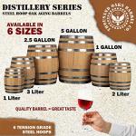 5 Gallon Charred Oak Barrel with Stand & Spigot