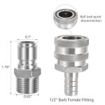 Stainless Steel Quick Disconnect for Homebrewing