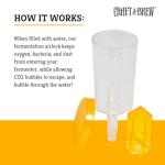 The Hex 3-Piece Airlock for Home Brewing