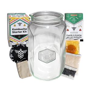 Kombucha Home Brewing Starter Kit with SCOBY