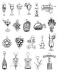 63 PCS Wine Charms for DIY Jewelry Making