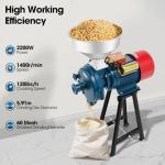 Electric Grain Mill Grinder with Adjustable Thickness