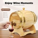 5L Wooden Wine Barrel with Stand for Home Brews
