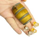 Mini Wooden Beer Barrel Decor with Glasses
