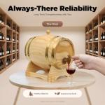 5L Wooden Wine Barrel with Stand for Home Brews