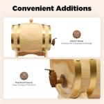 5L Wooden Wine Barrel with Stand for Home Brews