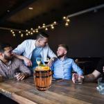 Rustic Wooden Wine Barrel Decor for Home Party