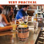 Rustic Wooden Wine Barrel Decor for Home Party