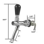 Adjustable Draft Beer Faucet with Flow Controller