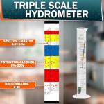 Triple Scale Hydrometer Kit for Home Brewing