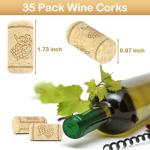 35 Pack Soft Wood Wine Cork Stoppers