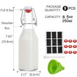 ZEBEIYU 8 oz Swing Top Glass Bottles - Set of 9