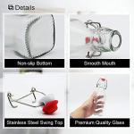 ZEBEIYU 8 oz Swing Top Glass Bottles - Set of 9