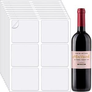 Matte White Printable Wine Bottle Labels - 120 Stickers