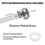 MRbrew 5ft Clear Draft Beer Tubing Kit