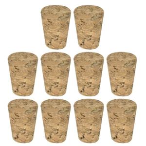 Tapered Wooden Cork Stoppers for Bottles, Pack of 10