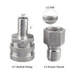 Stainless Steel Quick Disconnect Set for Brewing