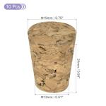 Tapered Wooden Cork Stoppers for Bottles, Pack of 10