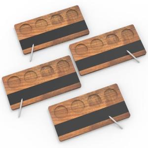 Wine and Whiskey Tasting Flight Board Set