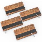 Wine and Whiskey Tasting Flight Board Set