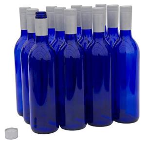 Cobalt Blue 750ml Bordeaux Wine Bottles - Case of 12