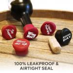 Funny Silicone Wine Stopper Set of 8