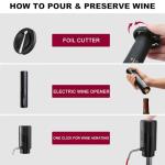 COKUNST 4-in-1 Electric Wine Opener Set