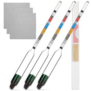 Triple Scale Hydrometer Set for Home Brewing