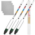 Triple Scale Hydrometer Set for Home Brewing