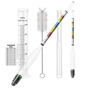 Triple Scale Hydrometer Set with Test Jar