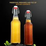 16oz Swing Top Glass Bottles for Home Brewing