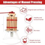 Manual Fruit Wine Press with Filter Bag, 1.6 Gal