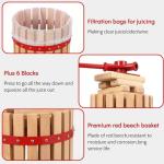 Manual Fruit Wine Press with Filter Bag, 1.6 Gal