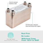 50-Plate Wort Chiller for Quick Beer Cooling