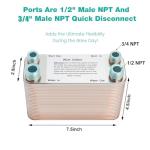 50-Plate Wort Chiller for Quick Beer Cooling