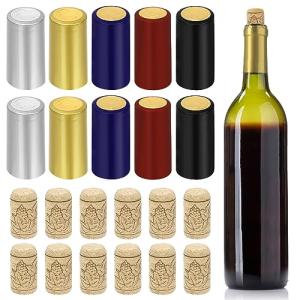 60Pcs Colorful PVC Heat Shrink Capsules for Bottles