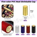 60Pcs Colorful PVC Heat Shrink Capsules for Bottles