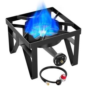 200,000 BTU Heavy-Duty Propane Burner for DIY Brews
